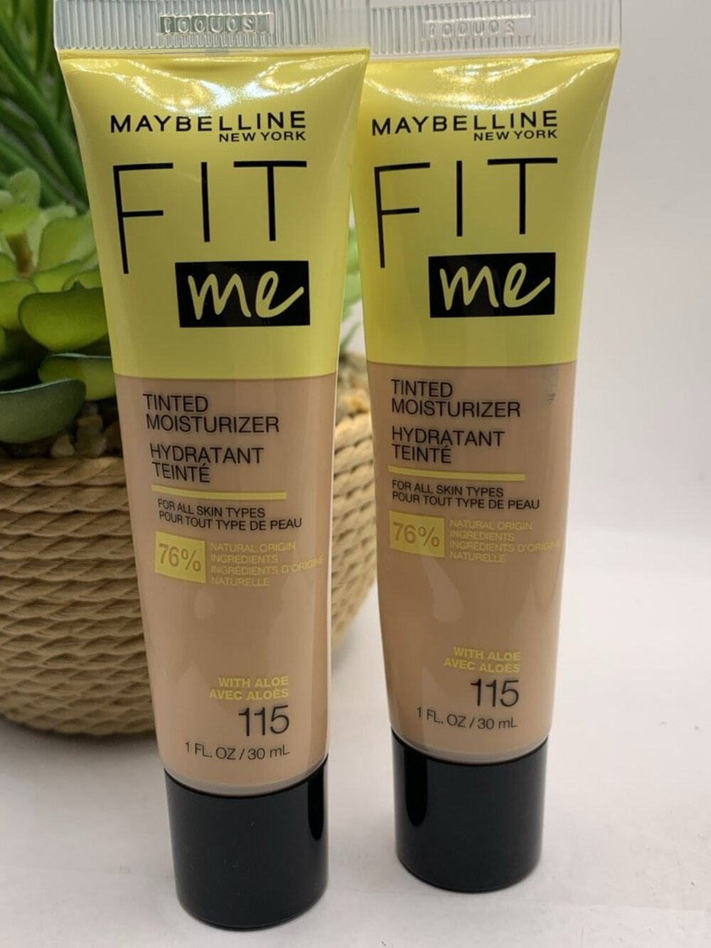 2x Maybelline Fit Me Tinted Moisturizer 115 Natural NEW